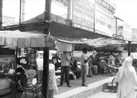 ALL HUFFED A view of dilapidated stop at Bassi Pathana