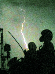 Tribune lensman Malkiat Singh captures lightning in Jalandhar on Friday evening. 