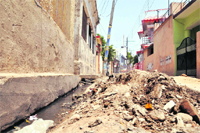 An open drain in the Karanpur area of Dehradun. 