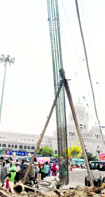 The construction site in Amritsar where the mishap occurred on Sunday