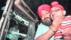 Gurjit Singh with his father Sukhwinder Singh.