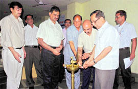 Dignitaries inaugurate a training workshop for water managers at Doon University in Dehradun on Tuesday. 