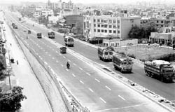 A view of the railway overbridge on the Panchkula-Zirakpur highway that was opened to traffic on Wednesday