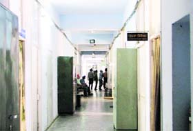 OFFICIALLY SAD Deserted Police Commissioner’s office in Ludhiana on Wednesday