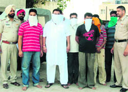 The accused BJP leader and others in police custody in Ludhiana on Thursday