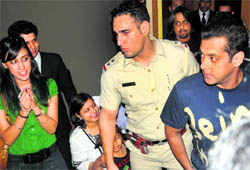 Fans trying to get up close and personal with Salman Khan