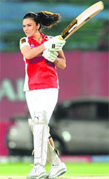PREITY STRIKING: The Kings XI Punjab co-owner is Happening on the field, too