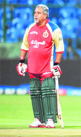 KING OF GOOD TIMES: RCB owner Vijay Mallya gets a run for his money