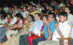 A section of the audience at a celiac disease meeting in Lady Hardinge College, New Delhi, on Saturday.