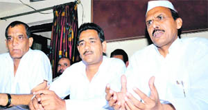 Rao Sher Mohammed, Uttarakhand chief of the Congress Minority Cell (right), in Haridwar 