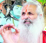 The Akhada Parishad national spokesperson, Baba Hatyogi, in Haridwar 