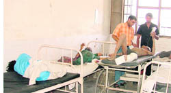 The male ward at the Civil Hospital, which was cleaned on Friday, after the state Health Minister Satpal Gosains visit is yet to witness a proper clean-up. 