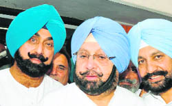 Capt Amarinder Singh in Mohali court on Saturday.
