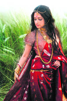 Riya plays Kamala, a simple, semi-literate village girl in the film