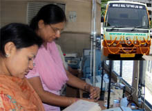 Agro-scientist Dr Sukhraj Kaur testing a water sample in laboratory
