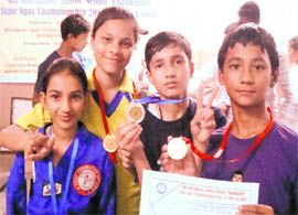 Winners of the Squay Championship organised by the Squay Association of Chandigarh at Adarsh Public School, Sector 20, Chandigarh. 