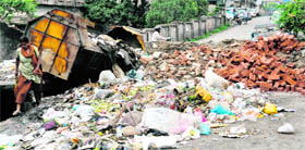 A view of a street in Bakralwala in Dehradun.