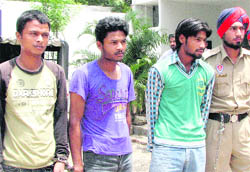 The accused in police custody in Ludhiana