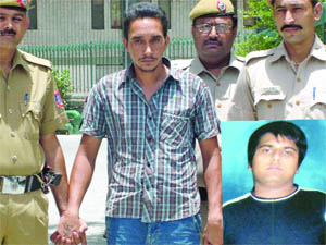 Sarbjeet Singh, arrested by the Delhi police for the muder of Harnoor Singh (inset) whose body was found at IGI Airport, in New Delhi