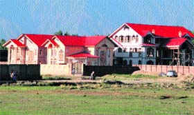 A house constructed on agriculture land in Srinagar