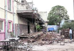 Cinema which is being demolished to make way for a shopping complex in Ludhiana