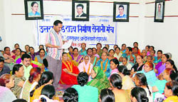 A meeting of statehood agitators being held under the banner of the Uttarakhand Rajya Nirman Senani Manch in Dehradun on Wednesday