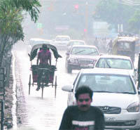 Rain brought down the temperature in Ludhiana on Wednesday bringing much relief and some inconvenience to city residents.