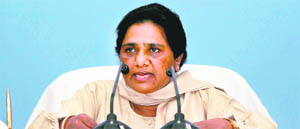 Uttar Pradesh Chief Minister Mayawati addresses a press conference in Lucknow 