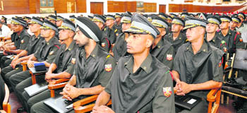 Cadets of the Army Cadet College at Chetwode Hall of the IMA 