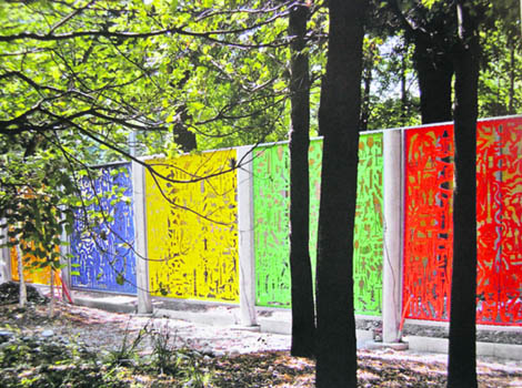 The Wonderwall. An installation by Alan Fletcher: Novartis Campus