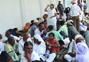 Displaced followers of Baba Ramdev take shelter at Gurdwara Bangla Sahib after the police crackdown in New Delhi. 