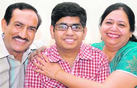 Ankit Narang with his parents