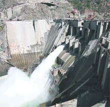 The 900-MW Baglihar hydroelectric project, the second phase of which is yet to start.