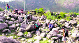 Children take part in the Western Command Children Summer Adventure Camp  2011, near Manali.