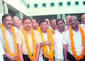 The newly elected office-bearers of the RKSD College governing body in Kaithal