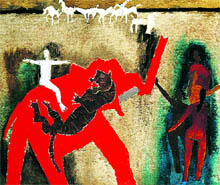 His journey in art began with painting Bollywood posters and took him to Christies 