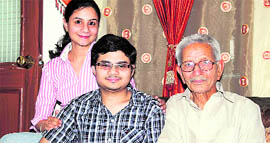 Dipan Uppal, who scored 15th rank in PMT, in Ludhiana.