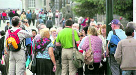 Shimla receives a heavy flow of foreign tourists nowadays.