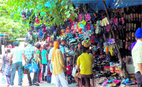 dont care two hoots Encroachments at Sector 19 market in Chandigarh. 