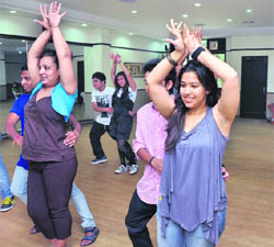 Youngsters at a dance workshop in Sutlej Club, Ludhiana