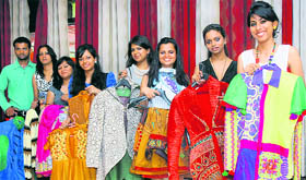Students with their collections