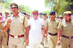 Tanwar on the way to a court in Hisar