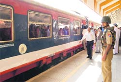Train services to Baramulla, which were restored