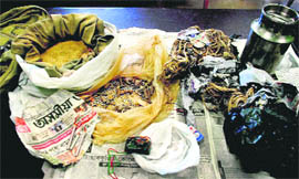 Explosives recovered from Kanchenjunga Express.
