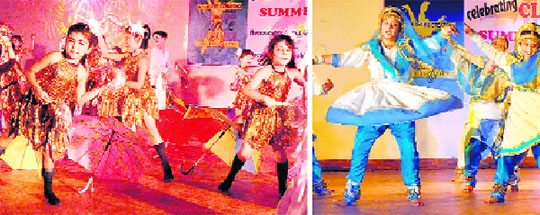 Children perform western and classical dances during the concluding function of a summer training camp in Haridwar. 