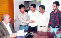 PWD Minister Gulab Singh Thakur at Chakkar in Shimla on Tuesday