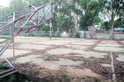A view of the basketball court at Sector 7, Chandigarh. 