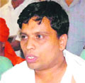 Acharya Balakrishan in Haridwar on Wednesday.