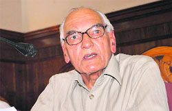Education Minister ID Dhiman addresses the press in Shimla on Wednesday.
