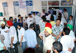 There was heavy rush at the DTO office on Thursday as people bid to get fancy numbers for vehicles